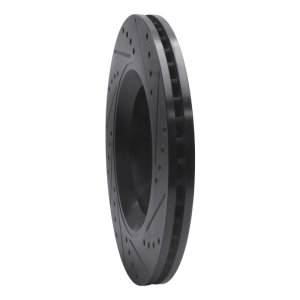 Jeep Wrangler Brake Rotor (1) - Front Left - R1 Concepts - Drilled & Slotted - Black - `12-`18 Jeep Wrangler Brake Rotor (1) - Front Left - R1 Concepts - Drilled & Slotted - Black - `12-`18